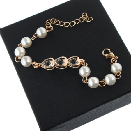 Women's gift set "Maiomi" 2 in 1: wrist quartz clock, bracelet, d-2.5 cm-2
