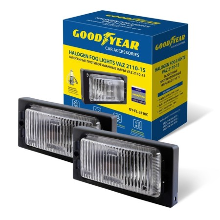 Fighting headlights Goodyear VAZ 2110-15 with lamps, GY-FL-2110C/H3 12V, 2 pcs