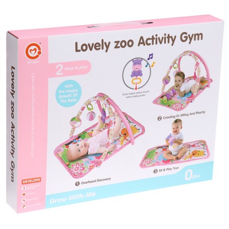Developing rug "Favorite Zoo", pink color-10