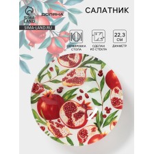 Granat Dolyana salad bowl, d = 22.3 cm, glass, drawing