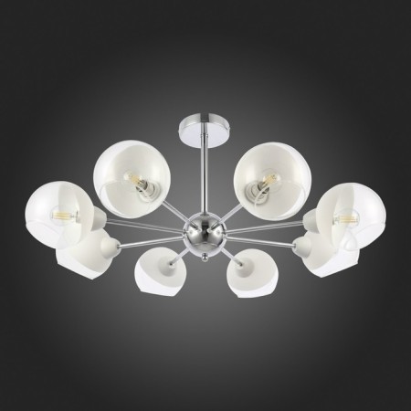Ceiling EVOLUCE lamp. Sle102702-08. Giorte. 8x40 watts, E14, 79x79x34.5 cm, chromium color-4