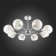 Ceiling EVOLUCE lamp. Sle102702-08. Giorte. 8x40 watts, E14, 79x79x34.5 cm, chromium color