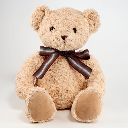 Soft toy "Bear", curly, 55 cm, beige color-1