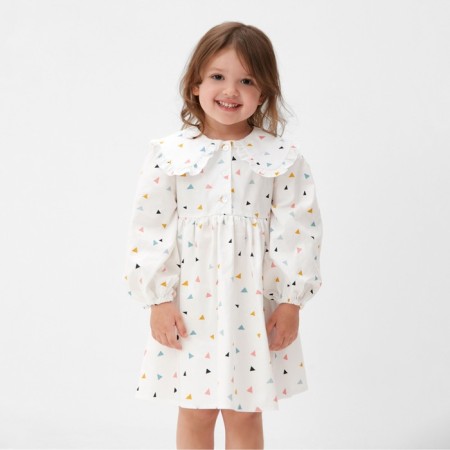Baby dress with ruffles KAFTAN Size 28 (86-92 cm) white