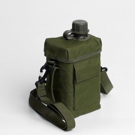 Tourist Flood "Adventure" 2 l, with a case, olive-1