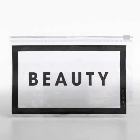 Cosmetic bag from transparent PVC "Beauty" with zip-sk.-1