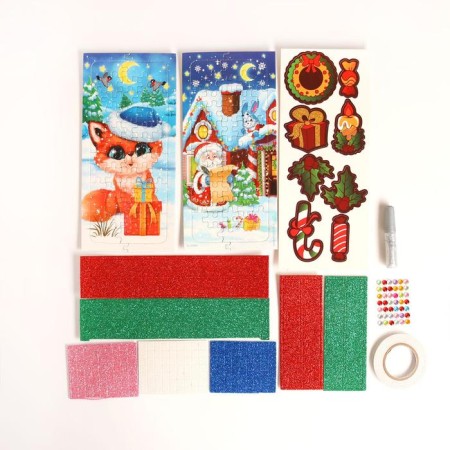 Set for creativity "New Year's puzzle applique"-2