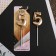 Candle for the cake, number "5", champagne.
