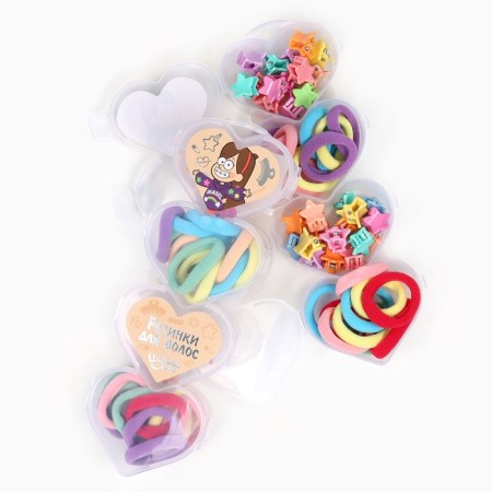 Gift set, hair gum 20 pcs, hairpin crab 20 pcs, gravity farz-4