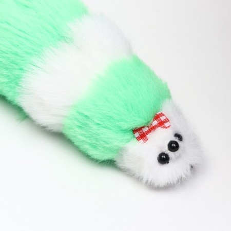 Mouse made of artificial fur, up to 13 cm, green-1