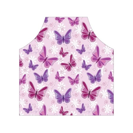 Apron kitchen with a photo print "Pattern with butterflies", adjustable, size OS-2