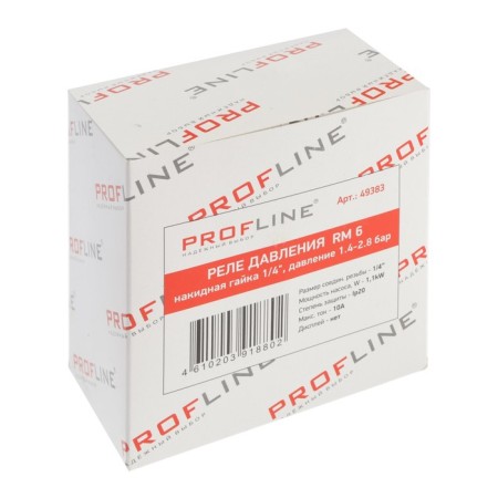 PROFLINE RM 6 pressure relay, pitch nut 1/4 ", pressure 1.4-2.8 bar-3