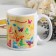 Sublimation mug "Porky with joy" butterflies, 320 ml