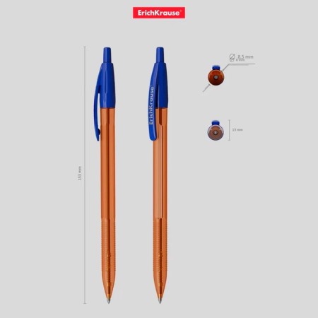 Handle Automatic Erichkrause R-301 Amber Matic, node 0.7 mm, blue ink, writing line 2000 meters-3