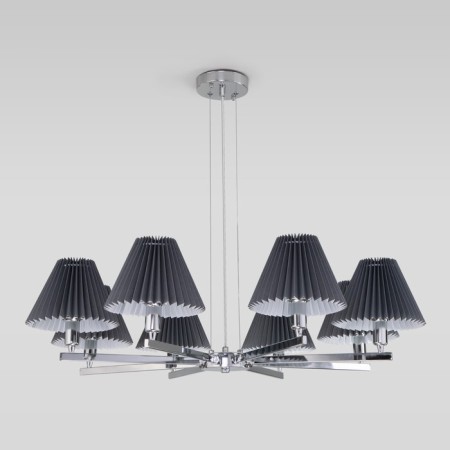 Suspended chandelier with decorative lampshades Peony, 40W, E14, 85x85x52 cm-1