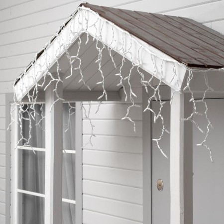 Garland "fringe" 3 x 0.6 m, IP65, UMS, white thread rubber, 160 LED, white glow, 220 V-2