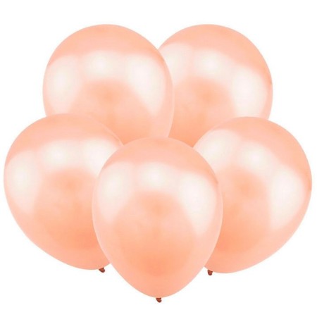 Latex ball 12 "Metal, pink gold, set of 5 pcs.-1