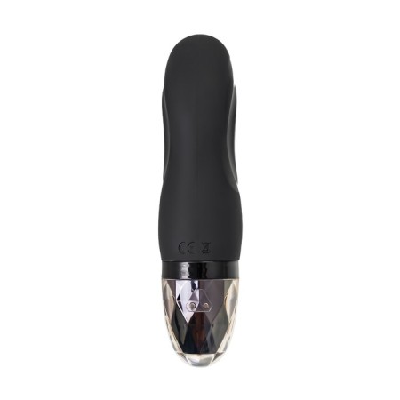 Vibrator Mystim Hop Hop Bob with electrical stimulation, 16.5 cm, silicone, black color-5