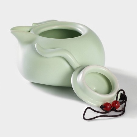 A set for the tea ceremony Ceramic “Tyasitsa”, 8 objects: a kettle of 120 ml, 4 PIALA 50 ml, napkin, forceps, stand-7