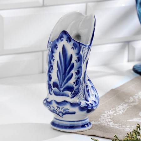 Swan napkin tray, 17x10.5x8 cm, gzhel-2