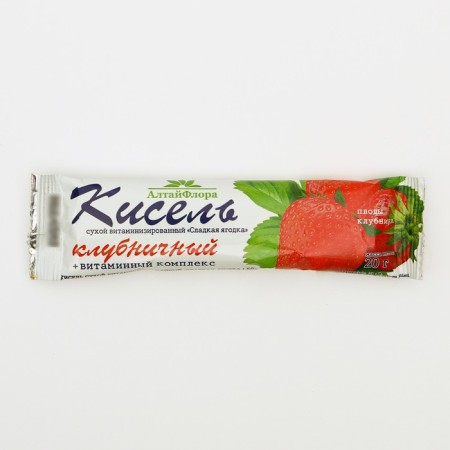 Kisel dry vitaminized "sweet berry" in sticks, strawberry, 200 g-1