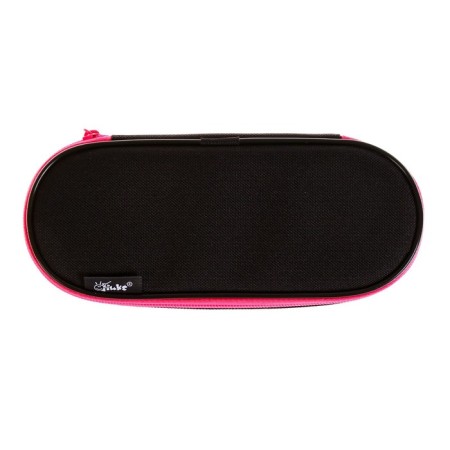 Penal-football 85 x 210 x 50 mm with a folding bar, soft, textile, calligrata PMK 24-42 Black, black/bright pink-1