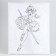 Picture on numbers on canvas with a subframe "Girl with a blade", 40 x 50 cm