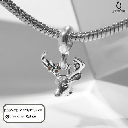 Suspension "Deer", silver color