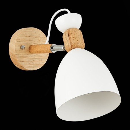 Wall lamp EVOLUCE. Sle103801-01. Balcamo. 1x60 watts, E27, 14x25 cm, color light wood, white-3