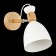 Wall lamp EVOLUCE. Sle103801-01. Balcamo. 1x60 watts, E27, 14x25 cm, color light wood, white