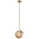 Suspended lamp Pizano 1xe27 40W, size 30x25x67.5-150 cm, bronze color