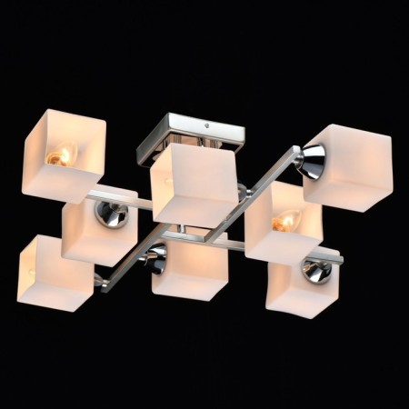 Tetro chandelier, 8x40W E27, silver color, chrome-1