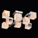 Tetro chandelier, 8x40W E27, silver color, chrome
