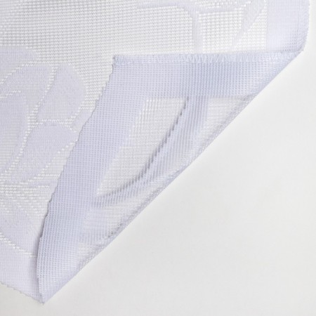 Tulle to the kitchen with curtain tape, 160x260 cm, white color, 100% polyester-4