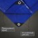 Protective tent, 6 × 3 m, density 180 g/m², UV, eyelets step 1 m, tarpaulin, UV, blue