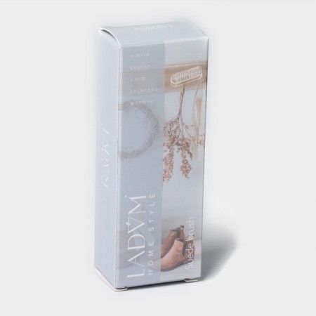 LADOM suede brush, beech tree, 12.3 × 4.3 × 3 cm, beige color-5