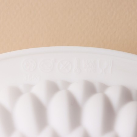 Form for mousse desserts and baking konfinetta "Bronte", silicone, 23 × 7.5 cm, white color-4
