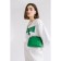 Bag Cross-Bodi with a zipper, green color