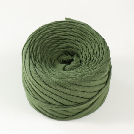 Knitted yarn set No. 12.4x30 m, width 7-9 mm, 100 g (gray-blue, jeans, olive, olive light)-2