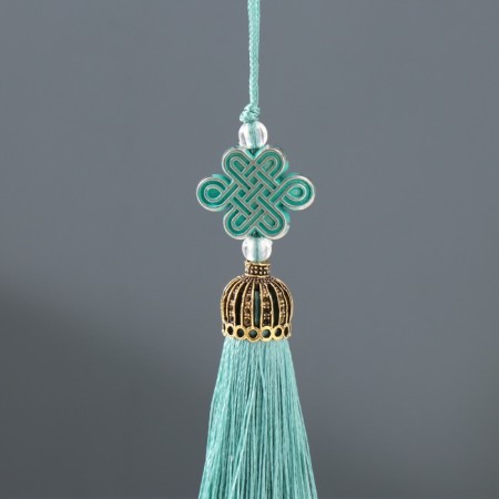 Textile suspension, plastic "Knot of happiness and infinity" wave 0.7x1x9.5 cm-1