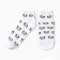 Women's socks shortened "Panda", white color, rr 23-25