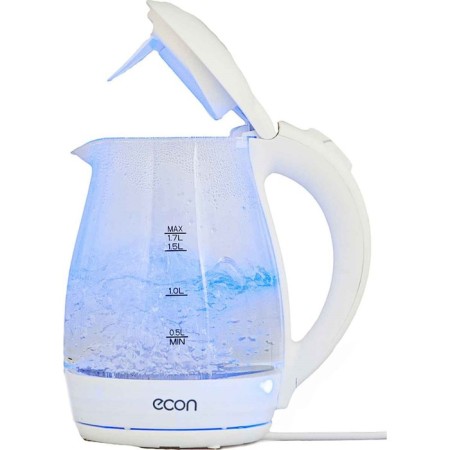 Electric kettle ECON ECO-1739KE, 2200W, glass, 1.7 l, white color-9