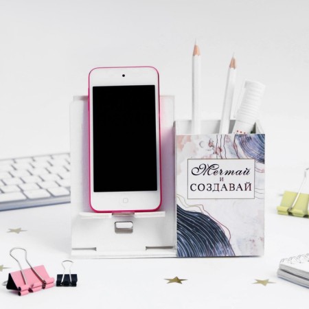 Organizer for the office with a stand under the phone "Dream"-1