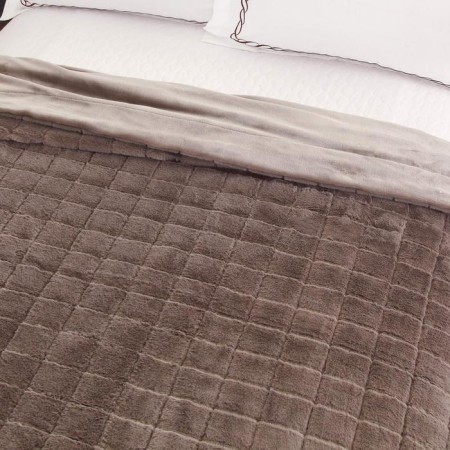 Madeline bedspread, size 160x220 cm, coffee color-1