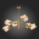 Ceiling Ceiling ST LUCE. SL1175.302.06. Portici. 6x40 watts, E14, 83.5x83.5x56 cm, brass color