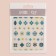 Nail stickers "stained glass", voluminous, blue/yellow/green color
