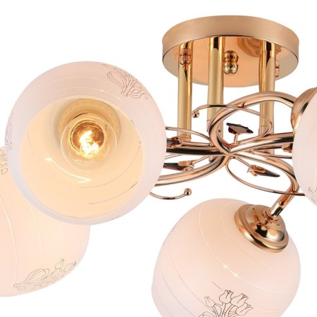 Ceiling light ESCADA, 1121/5PL. 5x40W, E27, 520x520x220 mm, color gold-2