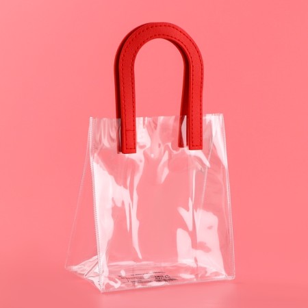 Gift package from PVC, red, 17 x 15 x 8 cm-1