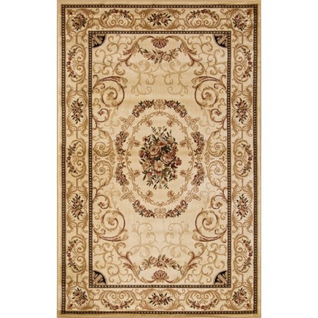 Rectangular carpet Merinos Olympos, size 200x300 cm, Cream color
