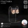 Earrings stand 3.5 × 3.5 × 7 cm, 2 mm plexiglass, transparent color, in a protective film